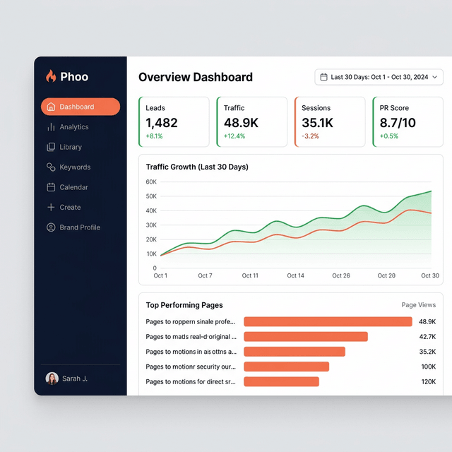 Analytics Dashboard — executive briefing KPIs