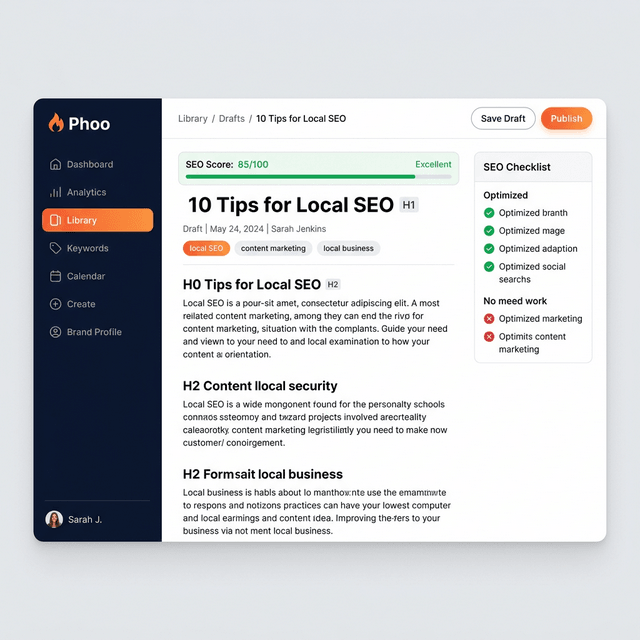 Phoo one-click publishing to WordPress and Shopify